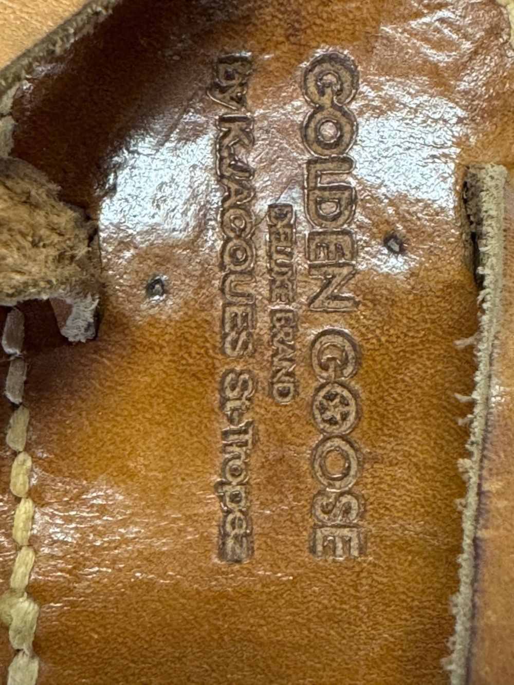 Golden Goose K Jacques St. Tropez Caramel Brown Sandal Size 7/38 - Picture 4 of 14